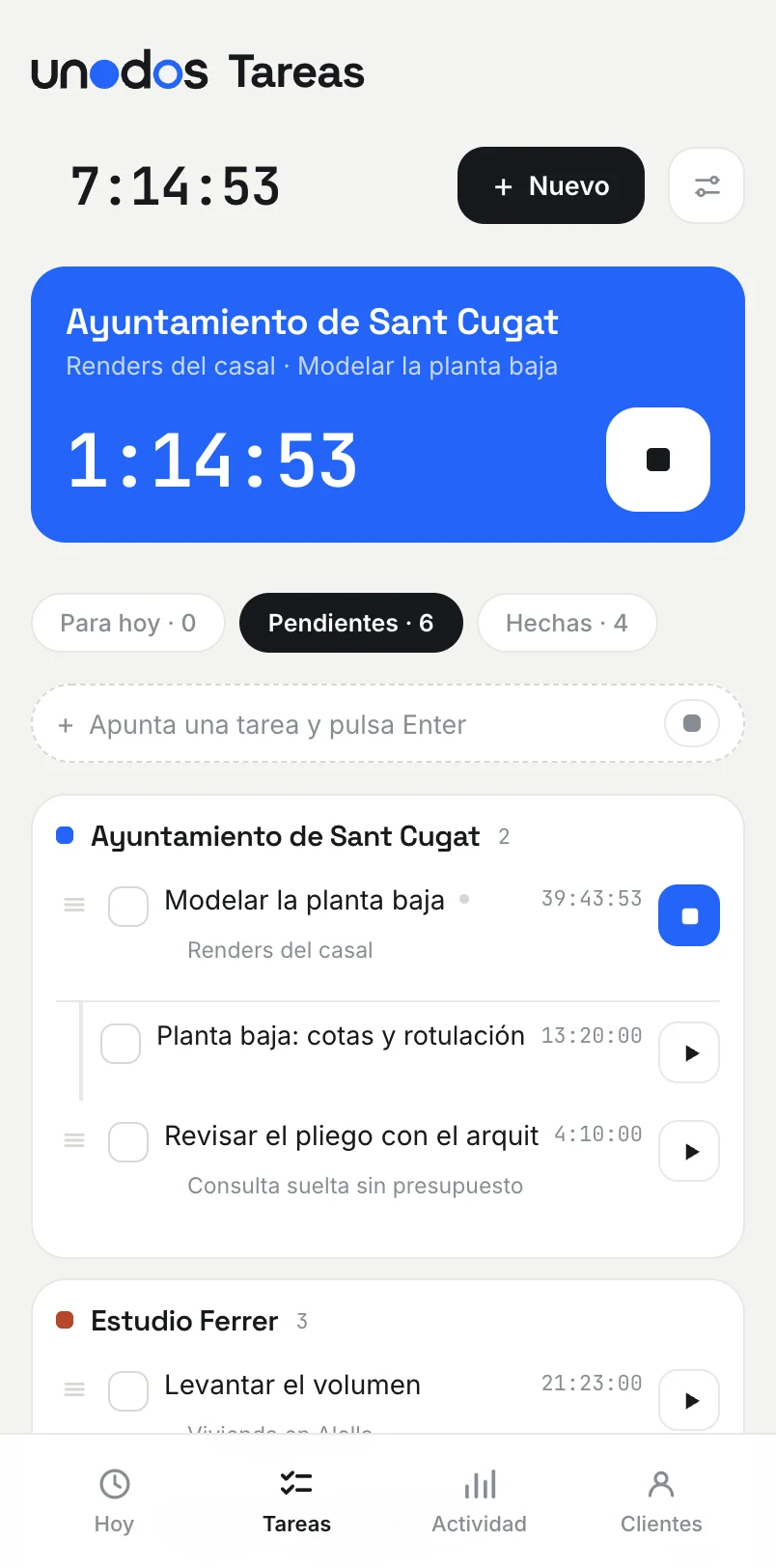 Tareas en el iPhone